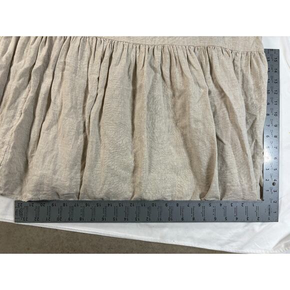 Los Angeles Atelier Cotton & Other Stories Linen Midi Dress Beige Boho Size 6 - Picture 13 of 14